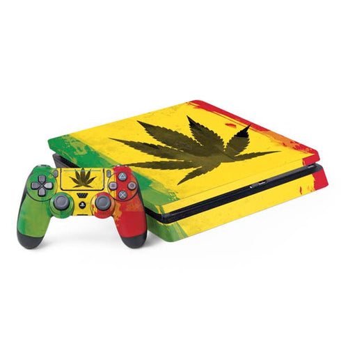 Marijuana Rasta Distressed PlayStation PS4 Skins